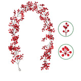 Künstliche Weihnachtsbeeren-Girlande – Handgefertigte Deko-Ranke für Haus & Garten