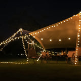 LED-Solar-Lichterkette – Bunte Outdoor-Lichter für Camping, Garten & Weihnachtsdekoration